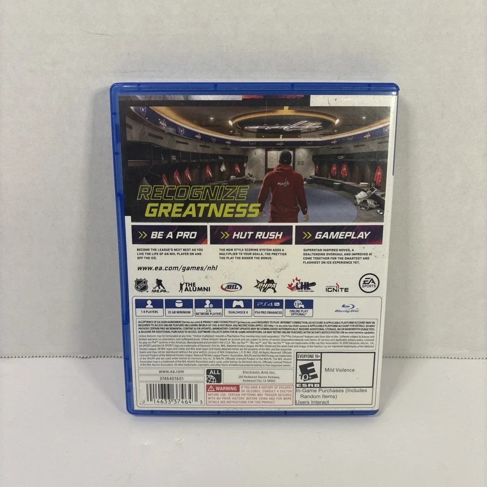 NHL 21 PS4 PlayStation 4 Game Good Condition Disc & Case Tested